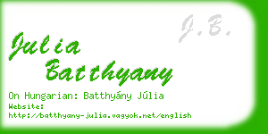 julia batthyany business card