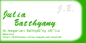 julia batthyany business card